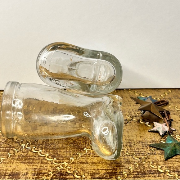 SET of 6 Cowboy Boots‎ 1.5oz Vintage Clear Shot Glasses - Picture 10 of 13